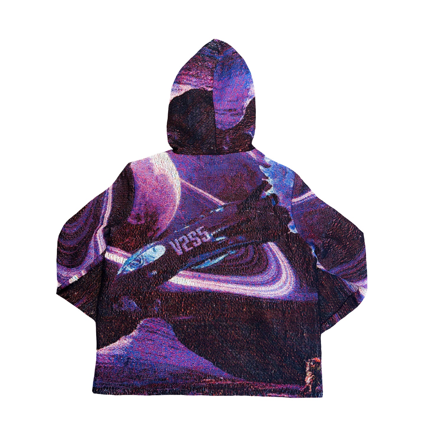 "BE AMBITIOUS" TAPESTRY HOODIE /PURPLE