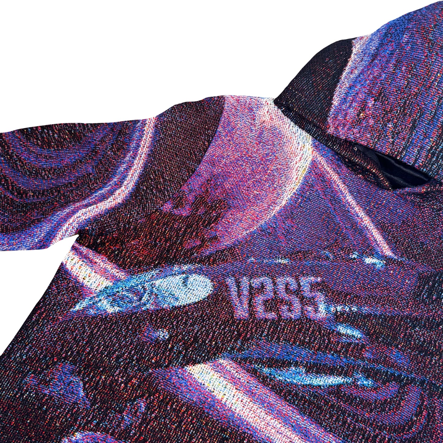 "BE AMBITIOUS" TAPESTRY HOODIE /PURPLE