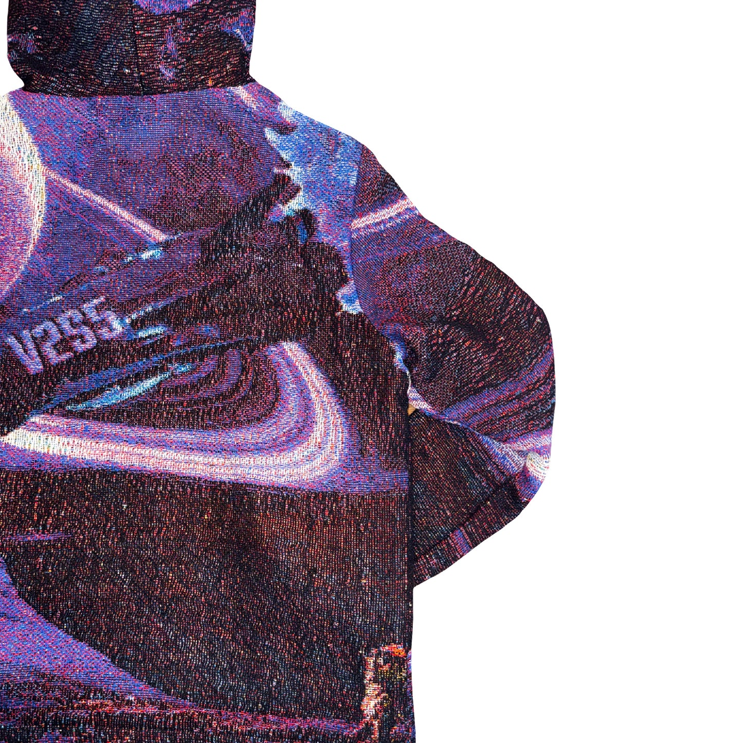 "BE AMBITIOUS" TAPESTRY HOODIE /PURPLE