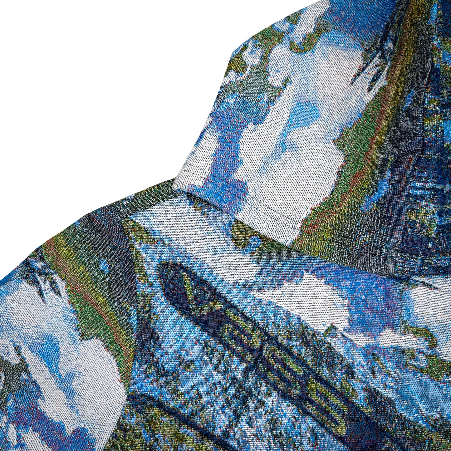 “NEW ADVENTURES” JACQUARD HOODIE/GREY