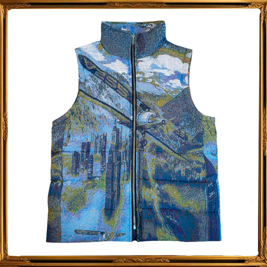 “NEW ADVENTURES“ JACQUARD VEST/GREY